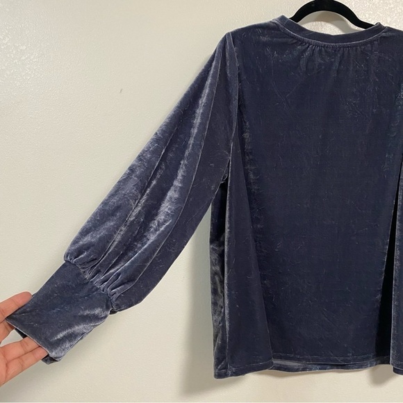 Ava & Viv Crushed Velvet Long Sleeve Top Size 1X - Picture 2 of 9